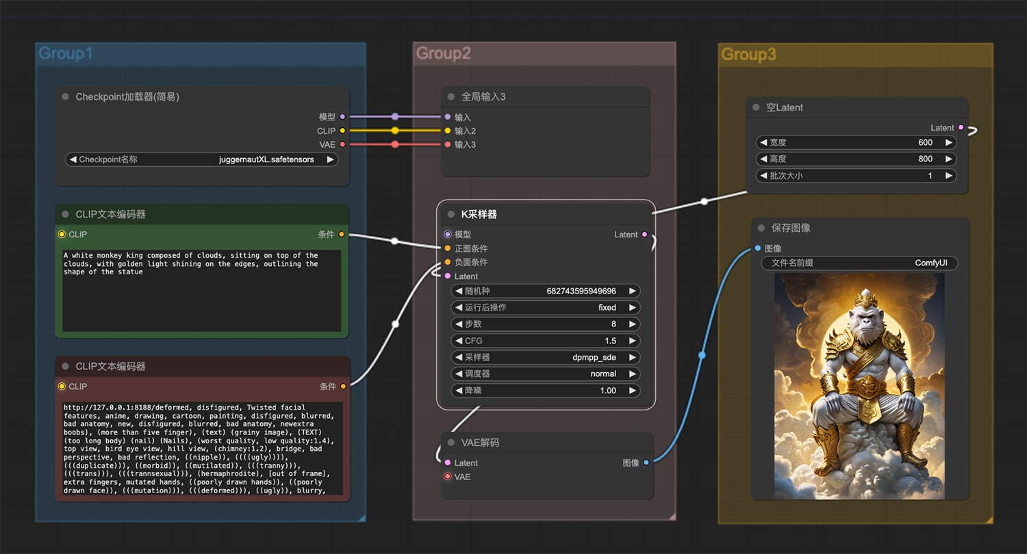一尊白玉猴王ComfyUI工作流