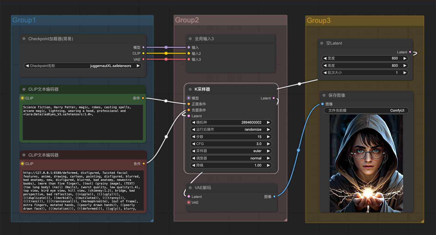 哈利波特魔法ComfyUI工作流