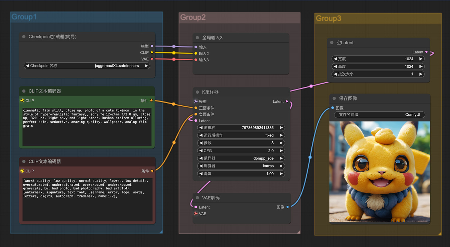 一个可爱的口袋妖怪ComfyUI工作流