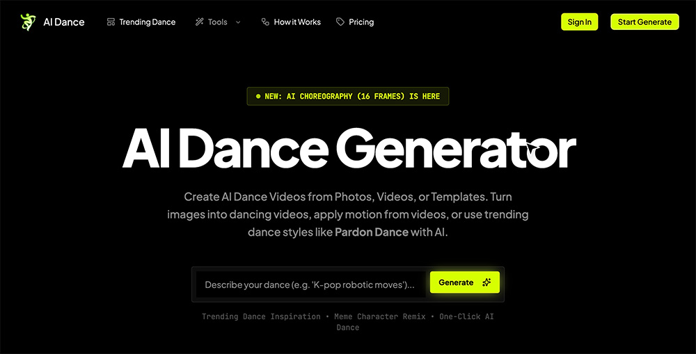 AI Dance Generator官网插图