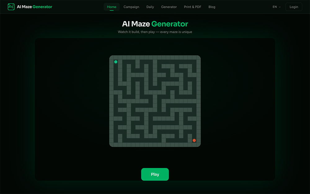 AI Maze generator官网插图