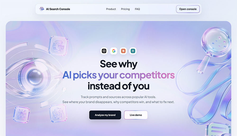 AI Search Console官网插图