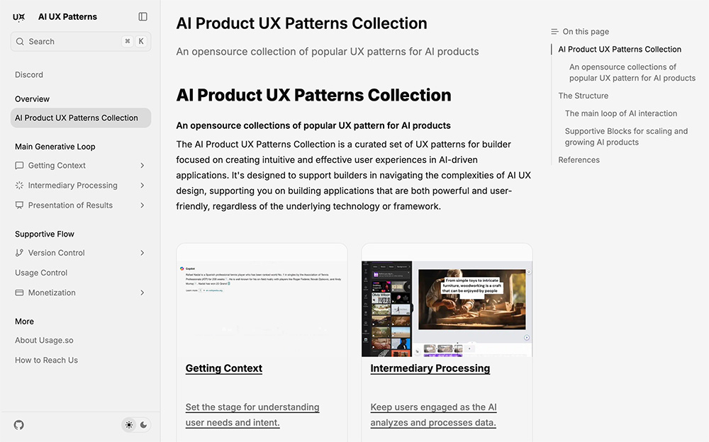 AI Product UX Patterns Collection官网插图