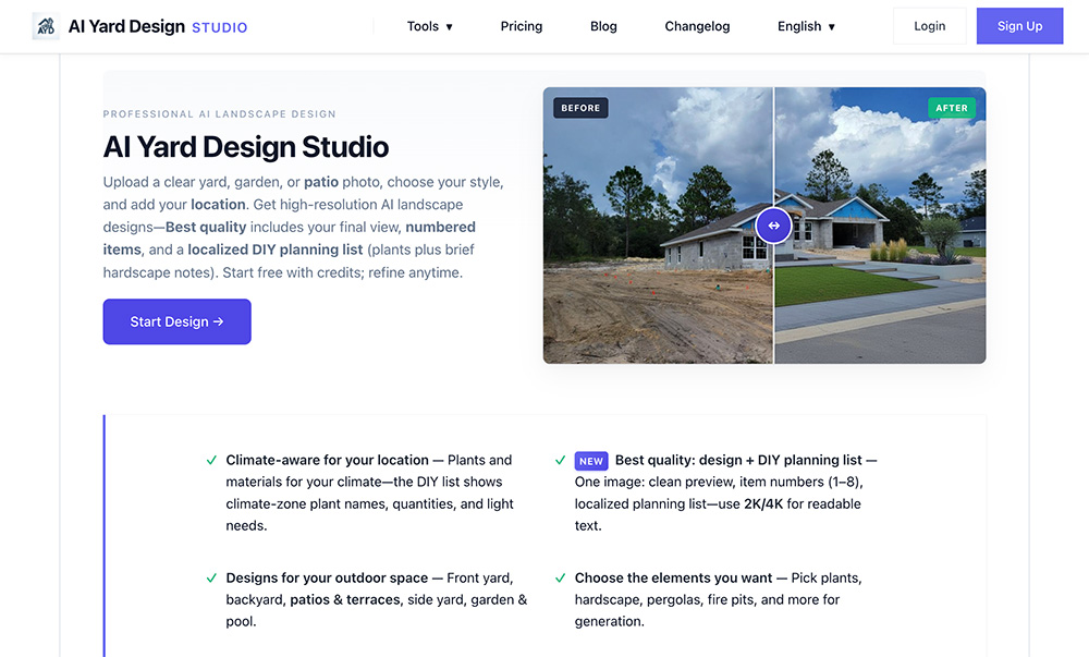 AI Yard Design Studio官网插图