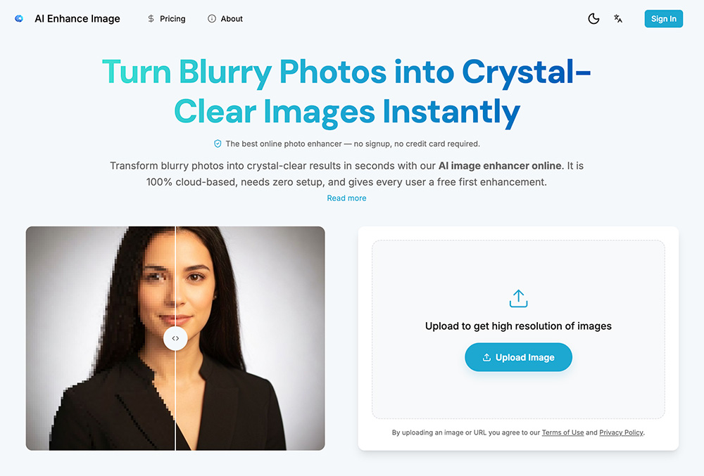 AI Enhance Image官网：在线AI图像增强工具