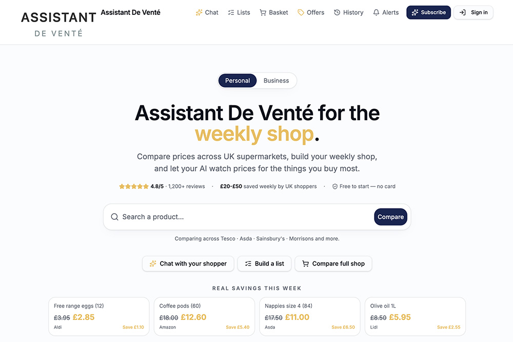 Assistant De Venté AI导购助手