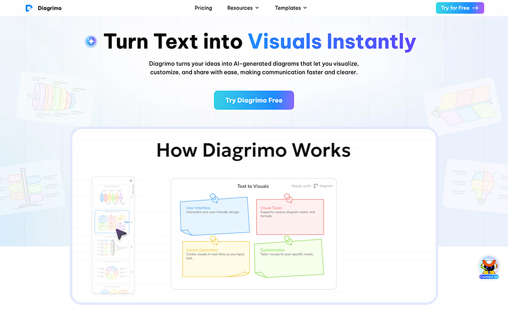 Diagrimo：Tenorshare AI推出的一款智能图表生成工具