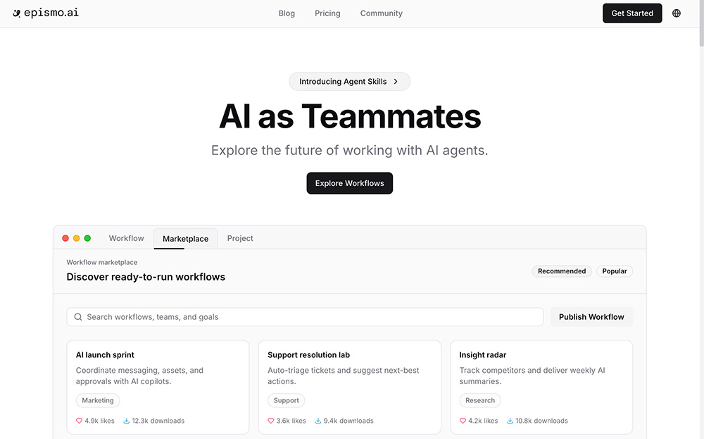 Epismo官网:AI工作流管理与协作平台