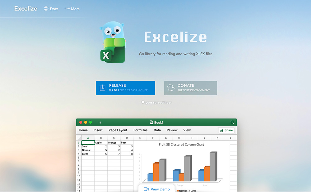 Excelize：基于Go语言开发的开源表格处理基础库