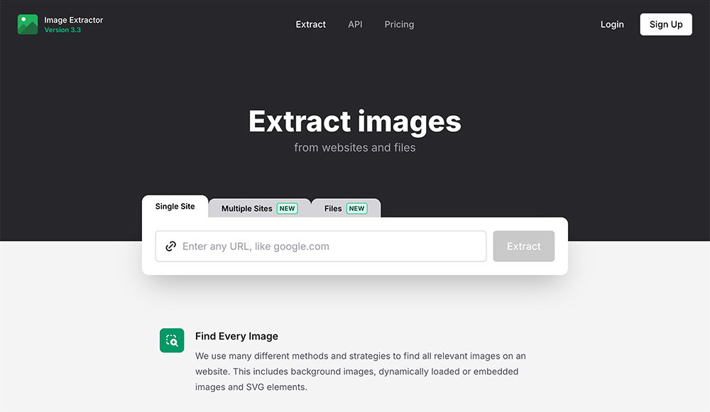 extract.pics网页图片提取工具