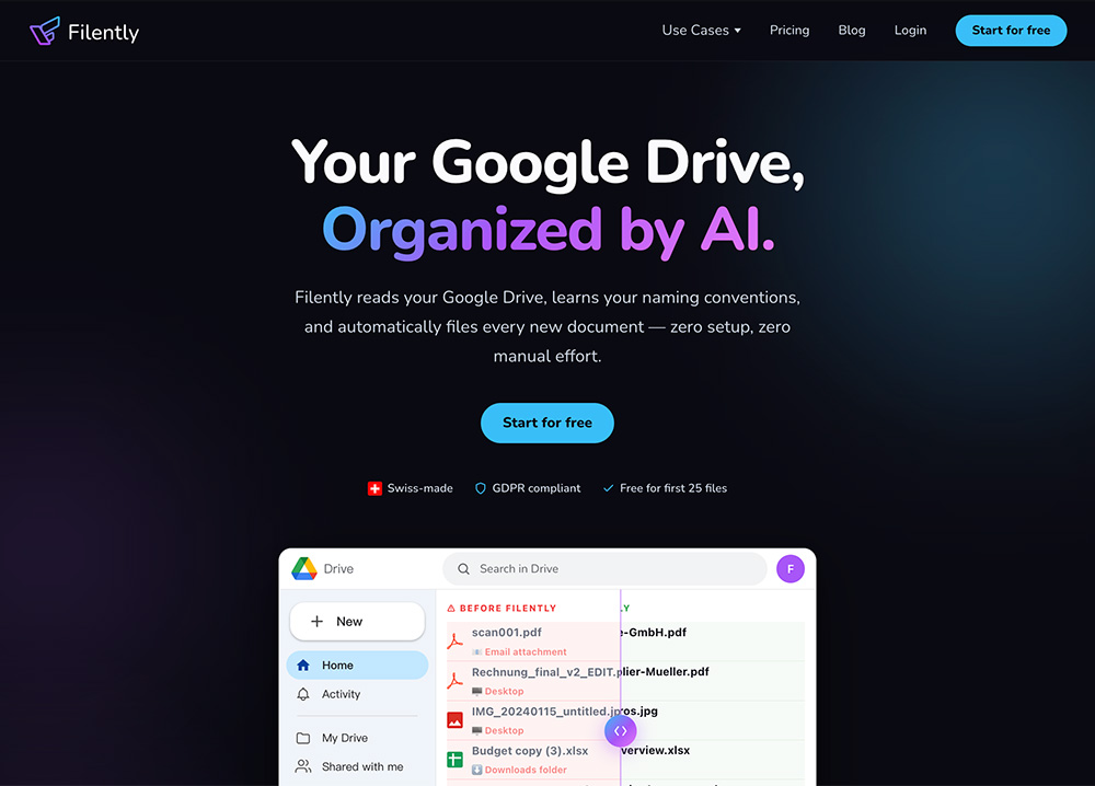 Filently官网：AI赋能型云文档管理工具