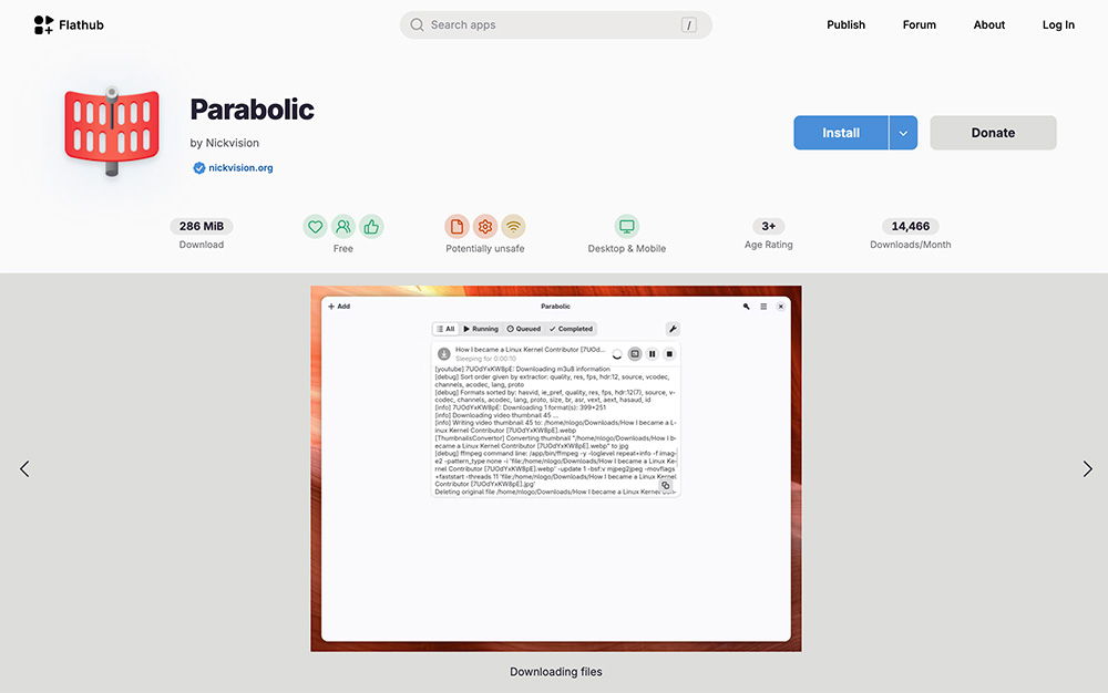 Parabolic官网：一款开源网络音视频下载工具