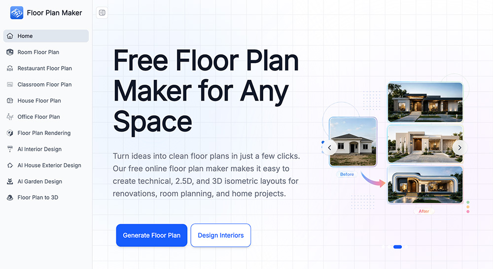 Floor Plan Maker AI户型图生成工具