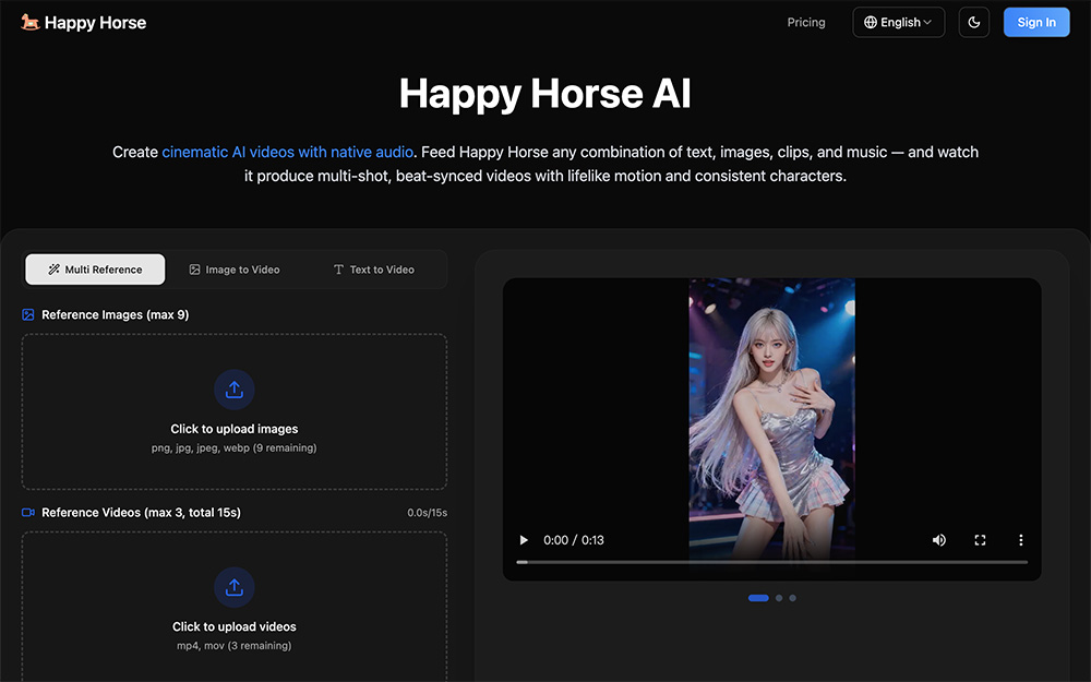 Happy Horse AI官网插图
