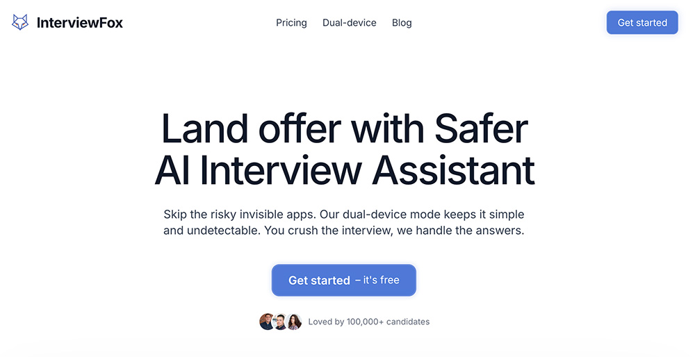 InterviewFox AI｜全场景实时AI面试助手