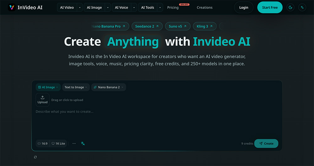 Invideo AI官网插图