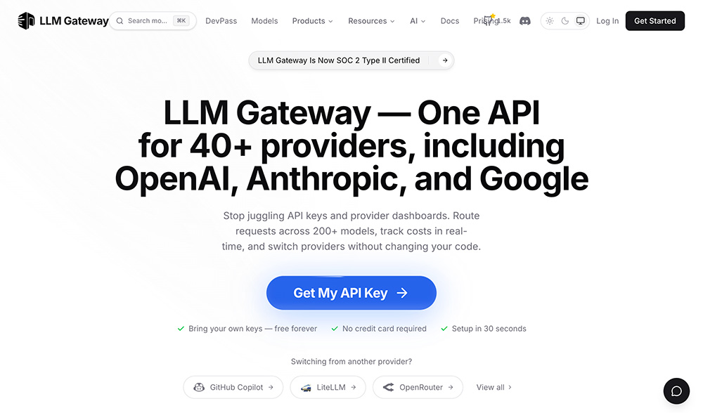 LLM Gateway官网插图