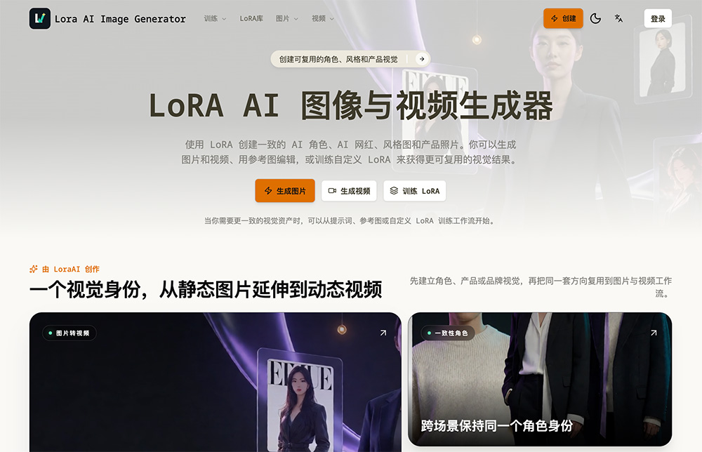 LoRA AI图像与视频生成器