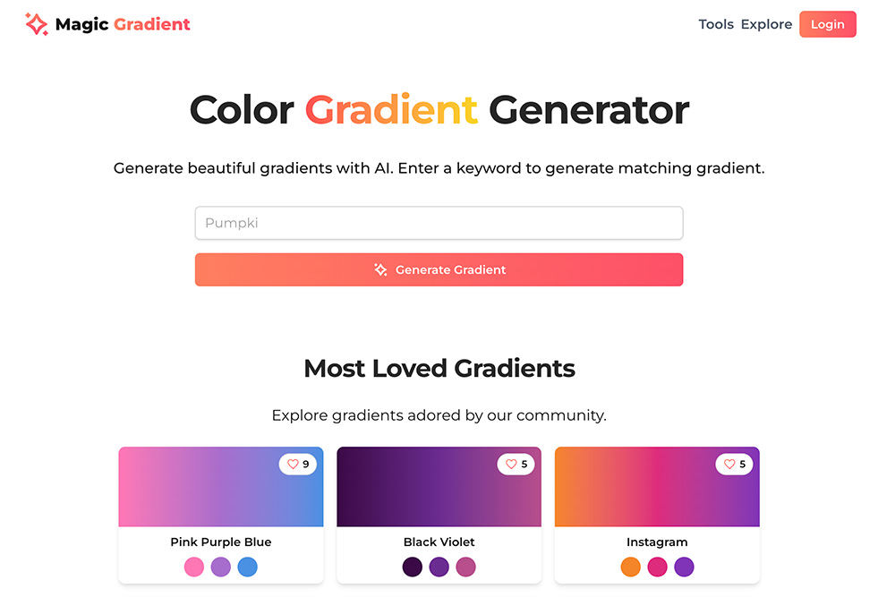 Magic Gradient官网插图