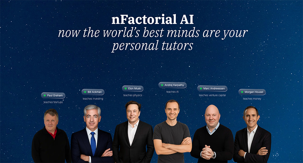 nFactorial：与世界顶尖专家的Zoom视频通话，为用户提供个性化教学