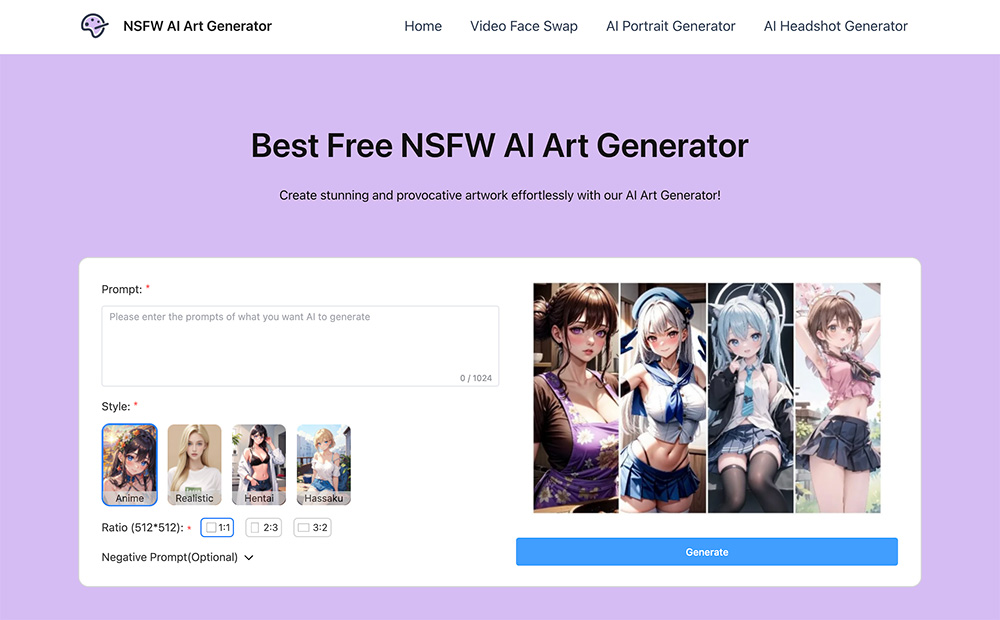 NSFW AI Art Generator官网插图