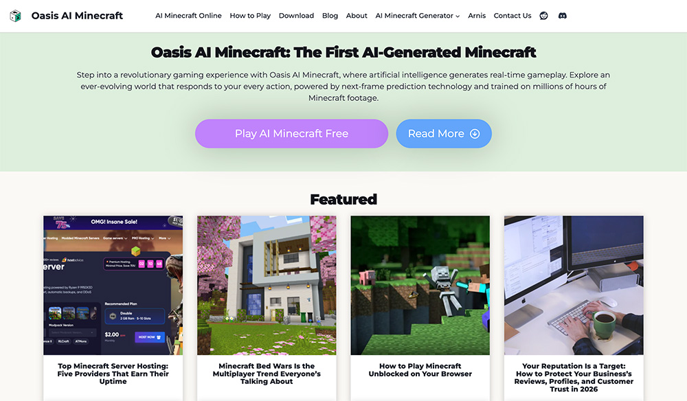 AI Minecraft官网插图