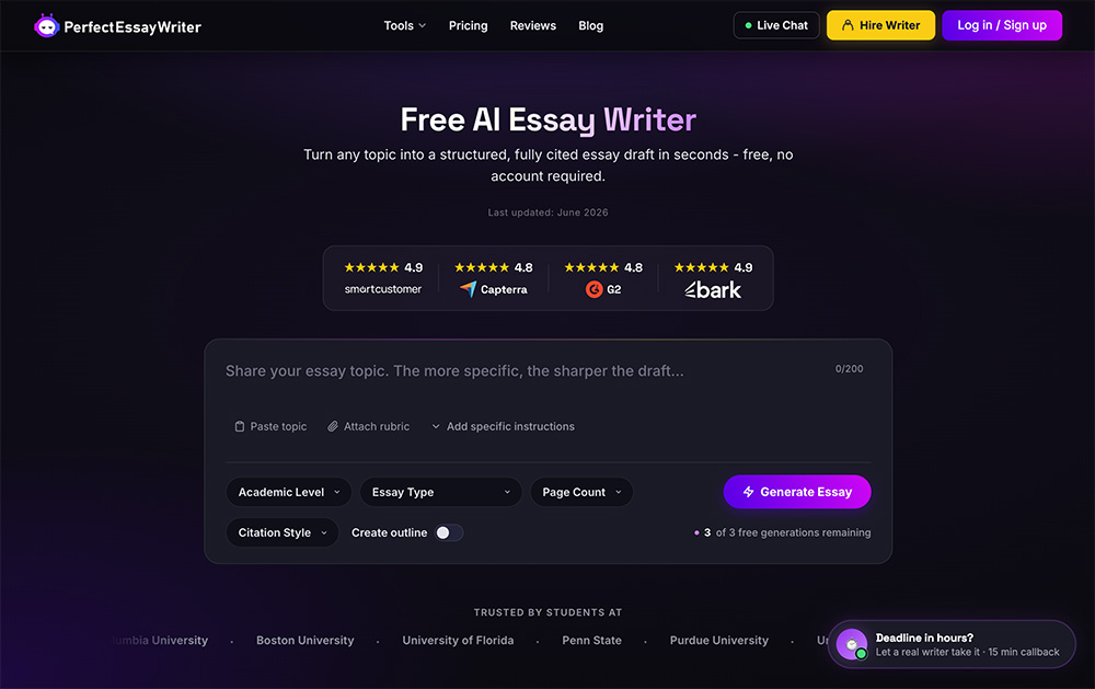 Perfectessaywriter.ai官网插图