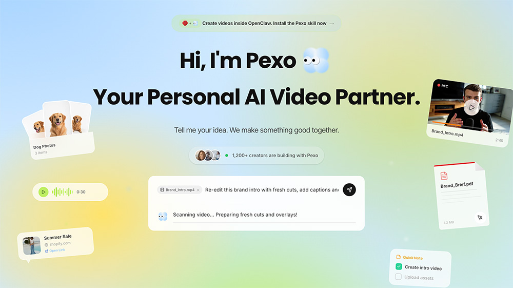 Pexo AI视频创作Agent