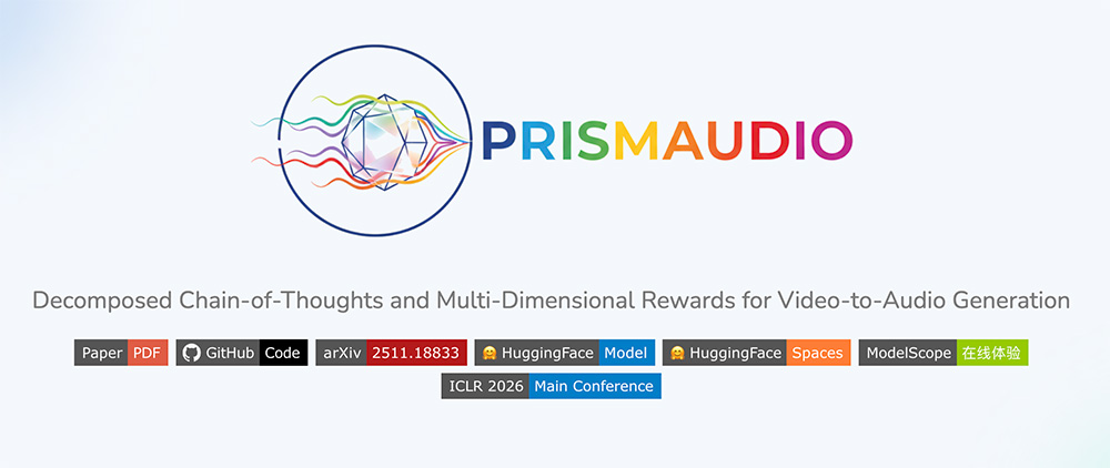 PrismAudio音频框架官网，阿里通义实验室研发的Video-to-Audio视频生成音频框架