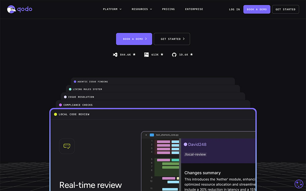 Qodo官网：无缝对接IDE、终端及Git平台