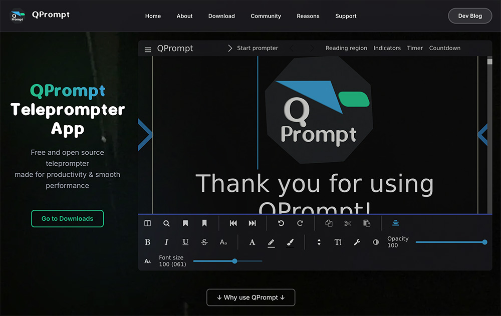 QPrompt开源提词器软件
