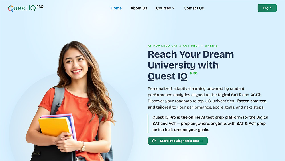 Quest IQ Pro AI新高考/Digital SAT/ACT智能备考平台