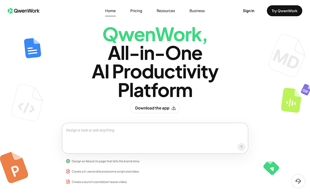 QwenWork官网插图