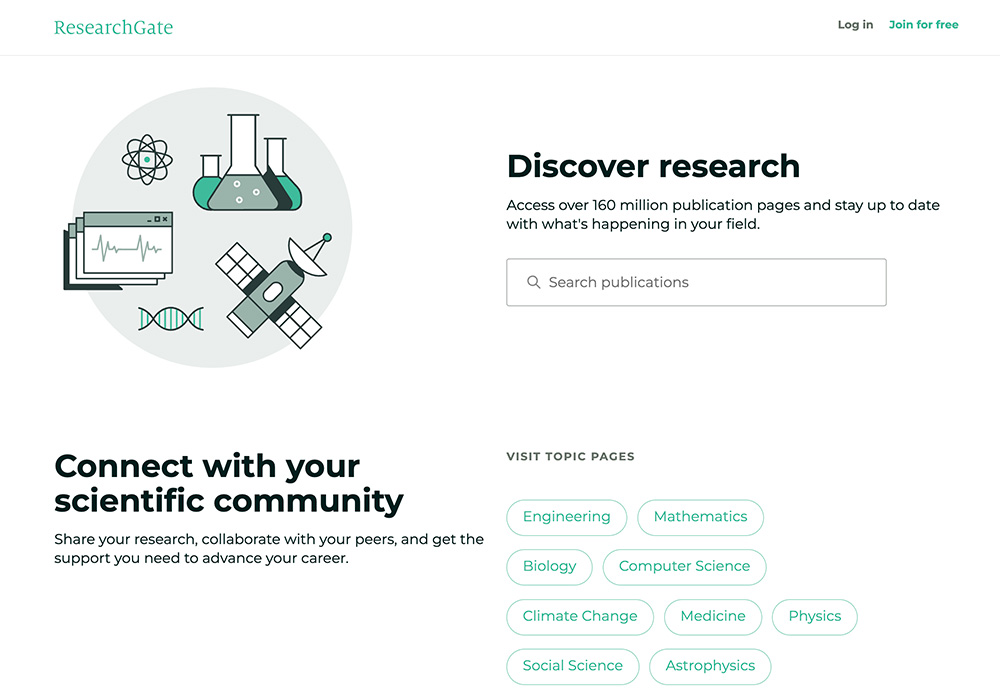 ResearchGate官网插图