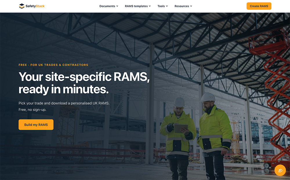 SafetyStack AI英国工地安全文档生成工具