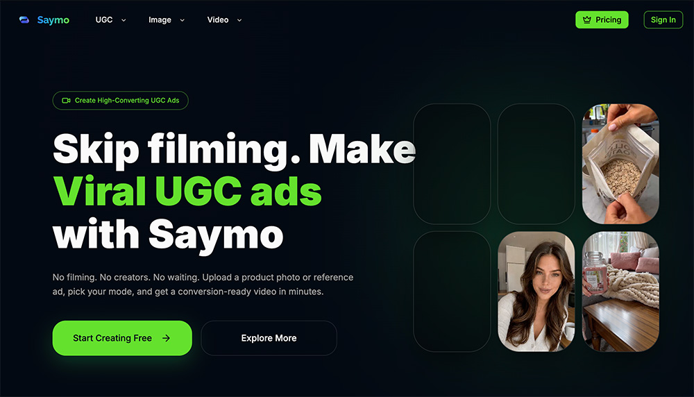 Saymo AI官网插图
