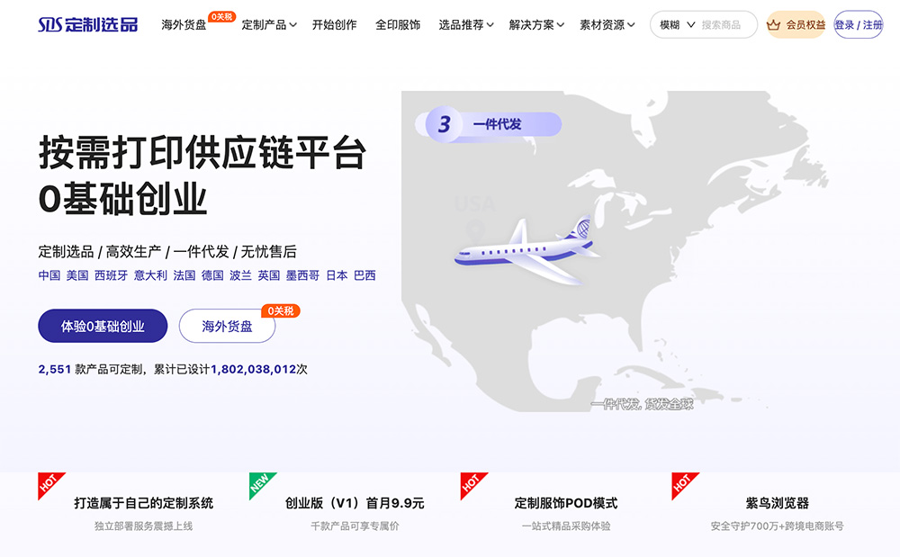 SDS定制选品平台