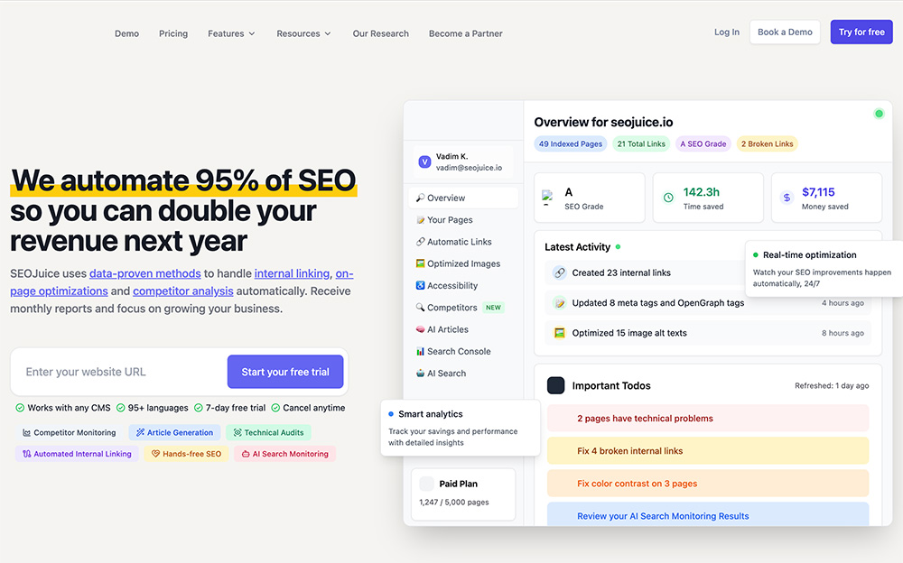 SEOJuice:一款自动化SEO工具