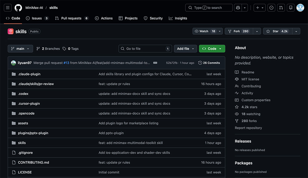 MiniMax Office Skills生产级办公文档引擎，docx、xlsx、pdf和pptx
