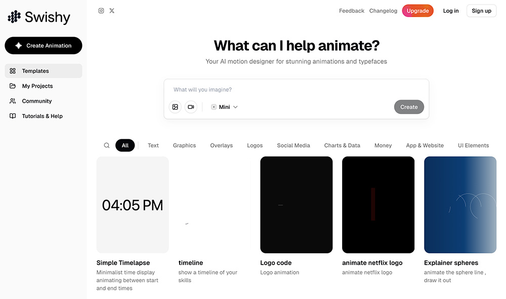 Swishy官网：领先的AI动态设计与动画生成平台