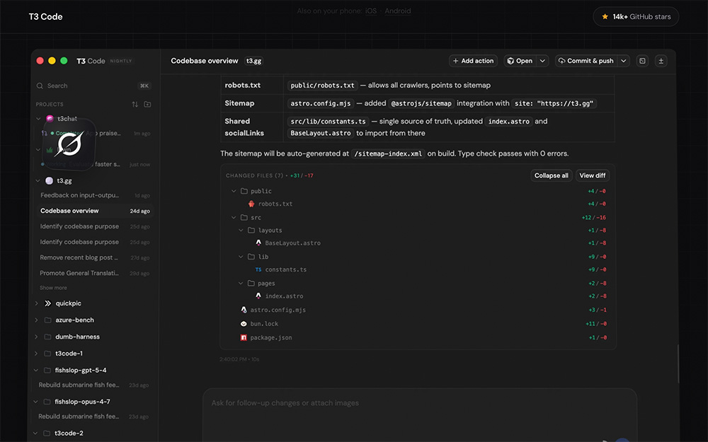 T3 Code官网插图