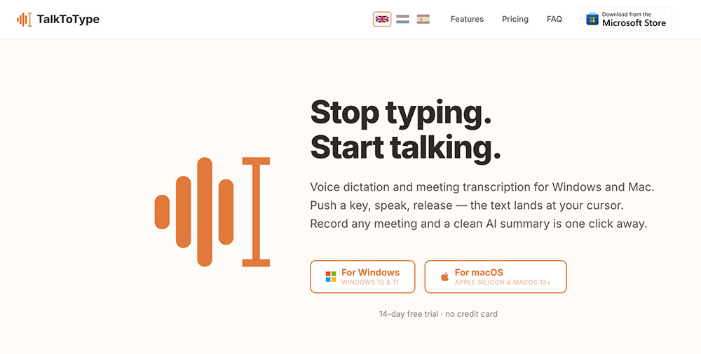 TalkToType：主打本地隐私保护的跨端桌面工具