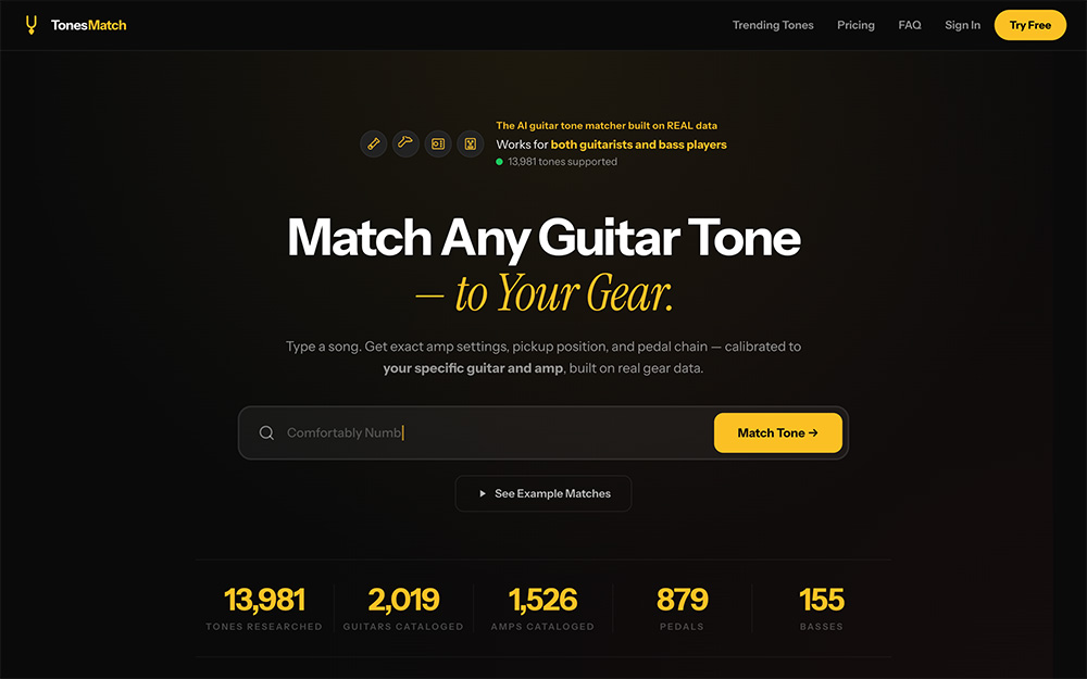 TonesMatch：一款专业AI吉他音色匹配工具