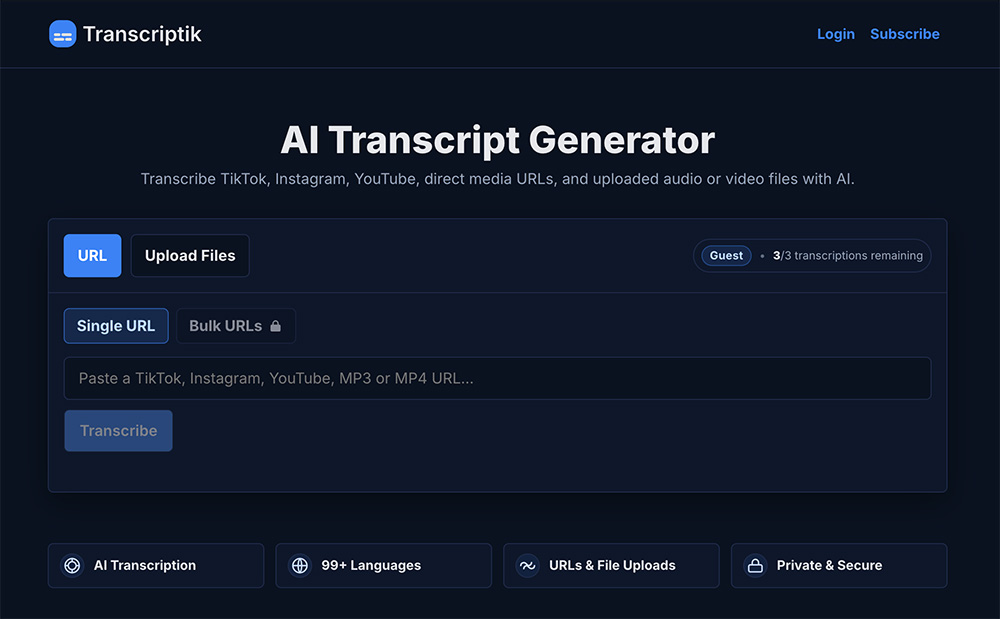 Transcriptik AI官网插图