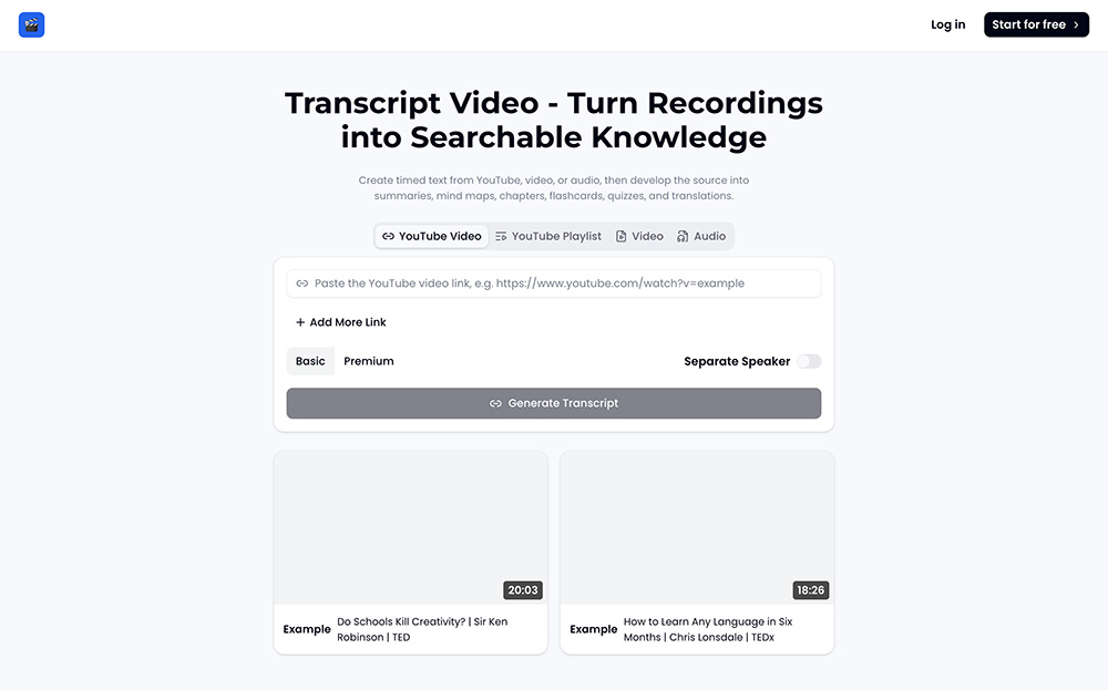 TranscriptVideo官网插图