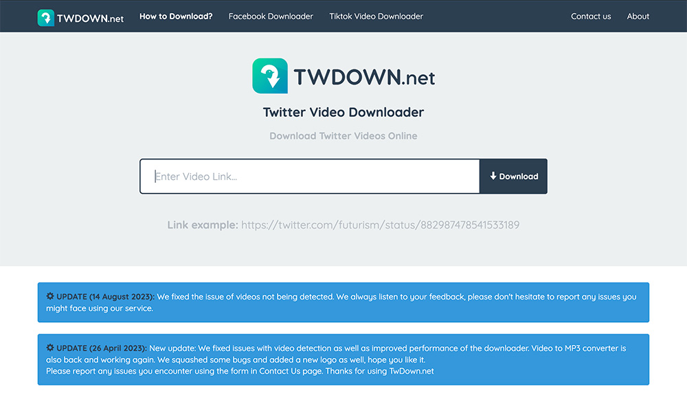 TwDown — Twitter 视频在线下载工具