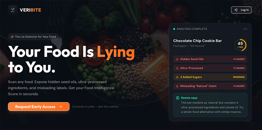 VeriBite AI官网：一款AI食品扫描应用