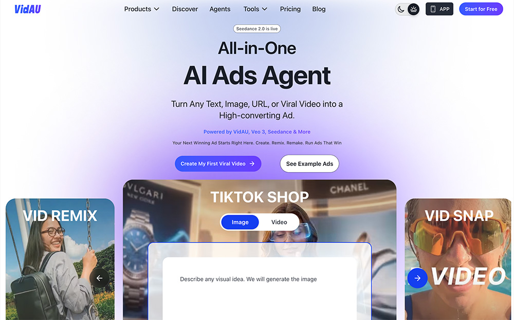 VidAU AI视频生成工具