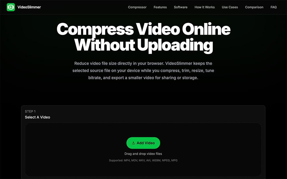 VideoSlimmer:一款轻量化在线视频压缩工具