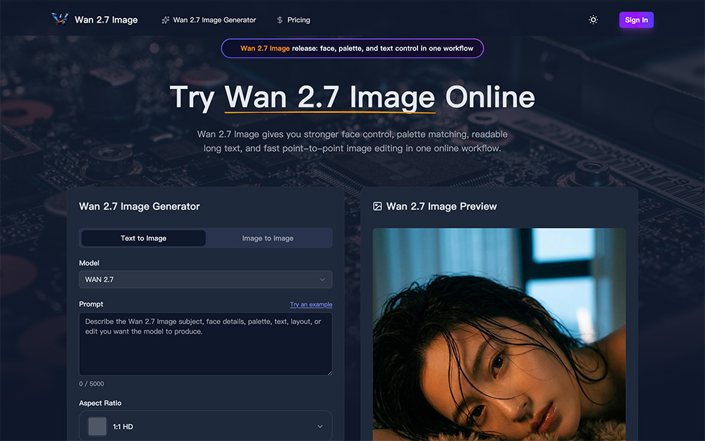 Wan 2.7 Image模型:一站式AI图像创作与编辑模型